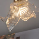 Helnys Flower Glass LED Pendant Lights Adjustable Kitchen Hanging Lamp