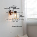 Helnys White Glass LED Wall Light Children's Room Modern Nordic Decor Bedside Lamp