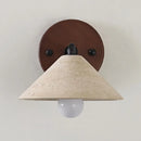 Helnys LED Wall Light Hotel Hallway Wood Pull Chain Iron Mirror Light