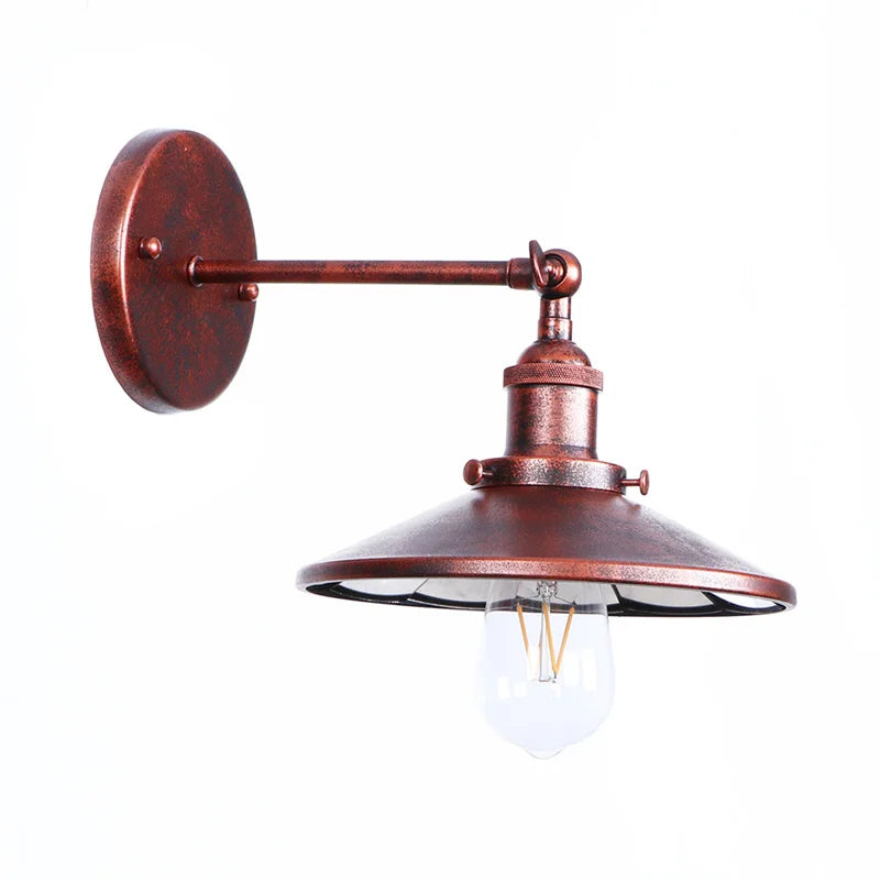 Helnys Rustic LED Wall Sconce Industrial Luminaire for Bedroom Bathroom Mirror