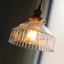 Helnys Clear Glass Copper Iron LED Pendant Lamp Chandelier for Home Decor