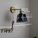 Helnys Peace Pigeon Tiffany Style Colorful Glass LED Wall Light