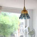 Helnys Copper Socket LED Pendant Light with Phenix Glass Shade