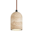 Helnys Yellow Travertine LED Pendant Lamp, Modern Nordic Hanging Lights.