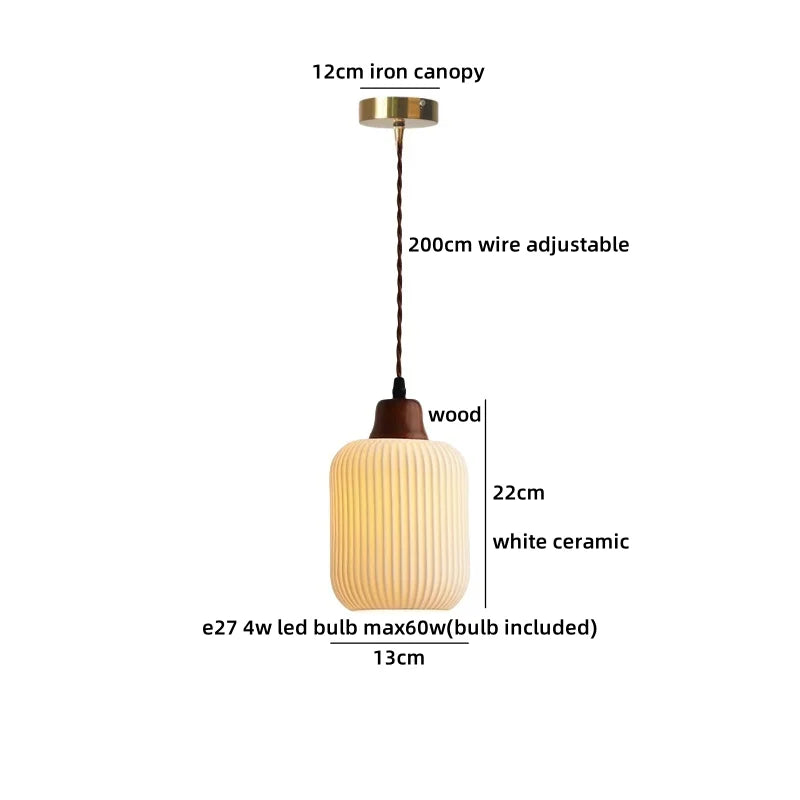 Helnys Nordic Ceramic Sphere Pendant Light for Modern Bedroom Decor