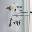 Helyn's Nordic Swing Arm LED Wall Lamp - Modern Copper Bedside Light