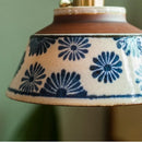 Helnys Hand Painted Ceramic Pendant Light Glaze Finish LED Hanging Lamp