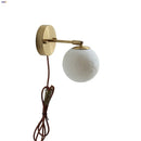 Helnys Modern Nordic LED Wall Lights - White Moon Up Down Rotate Bedside Lamp