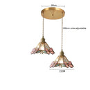 Helnys Butterfly Glass Copper LED Pendant Lamp for Home Indoor Decor