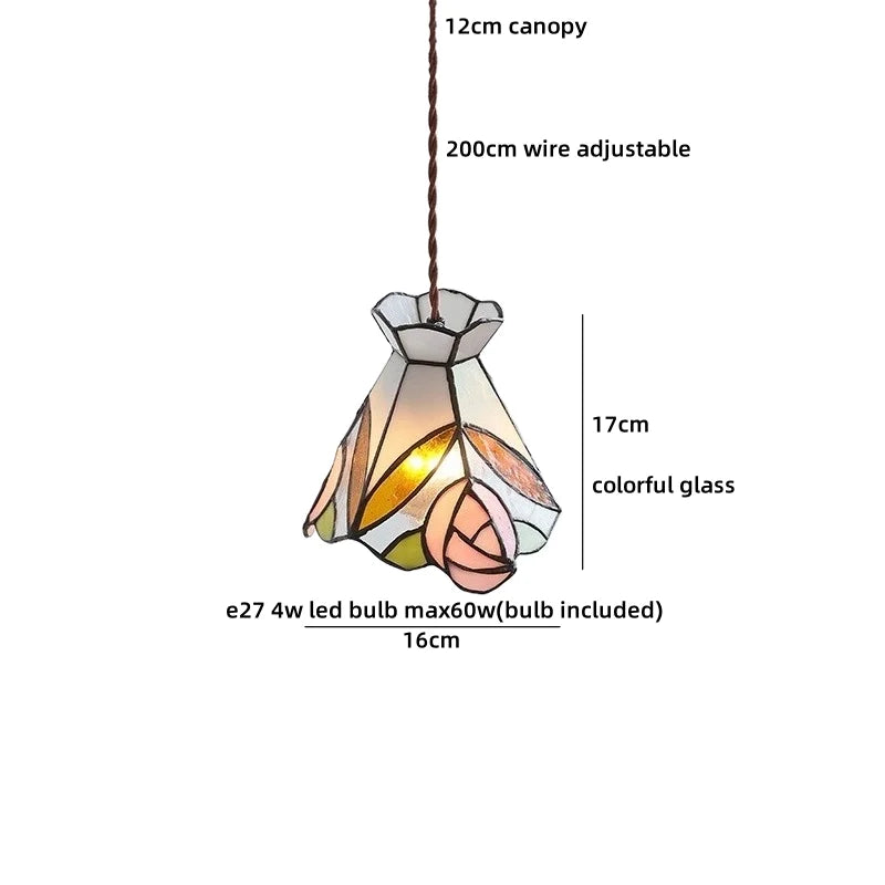 Helnys Clear Glass LED Pendant Lights Modern Hanging Lamp for Home Decor
