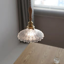 Helnys Clear Glass LED Pendant Lights Modern Hanging Lamp for Home Decor