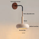 Helnys Nordic LED Wall Lights Wood Yellow Travertine Sconce Stair Light Fixtures