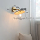 Helnys Wood Wall Light Fixture with Pull Chain Switch & Rotating LED Socket