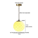 Helnys Nordic Ceramic Sphere Pendant Light for Modern Bedroom Decor