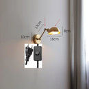 Helnys Copper LED Wall Light with Pull Chain Switch, Nordic Modern Design