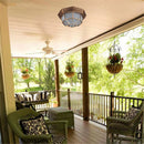 Helnys Rustic Frosted Glass Outdoor Ceiling Light Flush Lamp Europe Style IP Rate Fixture