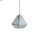 Helnys Blue Glass LED Pendant Light - Nordic Modern Adjustable Hanging Lamp