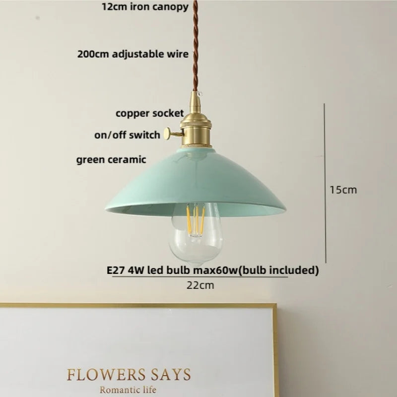 Helnys Glass LED Pendant Lamp Modern White Hanging Light Fixture