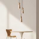 Helnys Wood LED Pendant Light Fixture Adjustable Modern Hanging Lamp