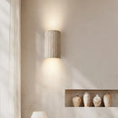 Helnys Wabi Sabi LED Wall Sconce Yellow Travertine Stone Bedside Lamp