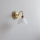 Helnys Copper Frosted Glass LED Wall Light Switch Indoor Lamp for Home Decor