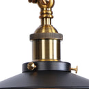 Helnys Adjustable Black Iron LED Wall Light - Industrial Vintage Bedside Lamp