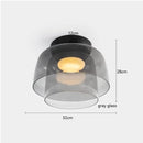 Helnys Amber Glass LED Pendant Lights - Nordic Modern Hanging Lamp