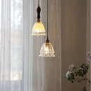 Helnys Nordic Walnut Wood LED Pendant Lamp - Modern Living Room Hanging Light