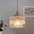 Helnys Modern LED Pendant Lamp Brass Switch Clear Glass Dining Room Light