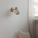 Helnys White Ceramic LED Wall Lights with Pull Chain Switch - Modern Nordic Design