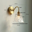 Helnys Luxury Crystal LED Wall Lamp Sconce Brass Modern Pull Chain Switch