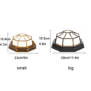 Helnys Outdoor Black Bronze Ceiling Light | E27 Flush Mount Lamp for Pathway & Balcony