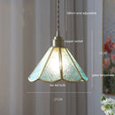 Helnys Glass Copper LED Pendant Lights for Kitchen Bedroom Living Room Loft
