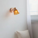 Helnys Amber Glass LED Wall Lamp Sconce for Stair, Living Room, and Makeup Mirror