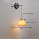 Helnys Kitchen Glass LED Wall Lamp for Shower Inside Pull Chain Lighting