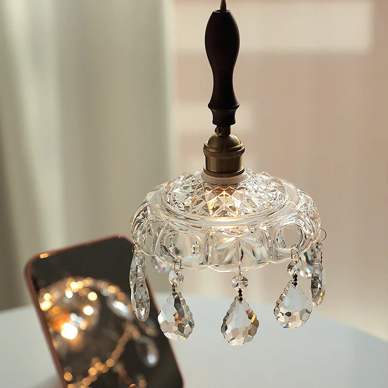 Helnys Crystal Glass LED Pendant Chandelier - Modern Luxury Hanging Light Fixtures