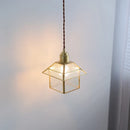 Helnys Glass LED Pendant Light - Modern Copper Hanging Lamp - Nordic Style