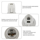 Helnys 2pc White E14 Socket Lamp Holder