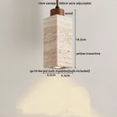 Helnys Wood Cement Mountain LED Pendant Light - Nordic Modern Hang Lamp