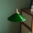 Helnys Vintage Copper Socket Pendant Lamp with Green Glass - 2023 Edition