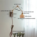 Helnys Ceramic LED Wall Light Study Porch Nordic Modern Bedside Lamp