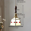 Helnys Tiffany Glass Pendant Lamp LED Handcrafted Modern Knob Switch Red Nordic Glass