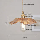 Helnys Clear Glass Copper LED Pendant Light - Nordic Modern Hanging Lamp