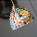 Helnys Tiffany Conch Glass LED Pendant Light for Reading and Dining