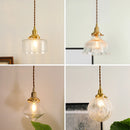 Helnys Clear Glass LED Pendant Light - Copper Nordic Modern Hanging Lamp