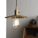 Helnys Nordic Copper LED Pendant Light with Knob Switch - Modern Hanging Lamp