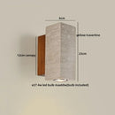 Helnys Round Stone LED Wall Light Sconce Yellow Travertine Nordic Modern Beside Lamp