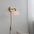 Helnys Modern Copper Stair Light Sconce Glass Wall Lamp Switch Nordic White