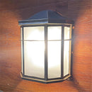 Helnys Rustic E27 Outdoor Wall Sconce with Frost Acrylic Shade