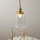 Helnys Clear Glass LED Pendant Lamp Modern Nordic Style Adjustable Hanging Light